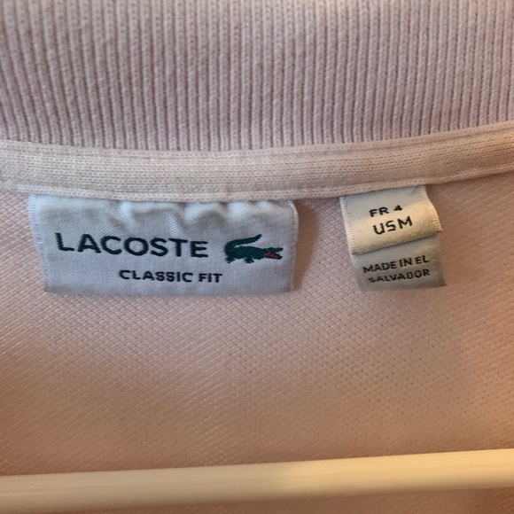 Lacoste Light Pink Polo L.12.12 - Picture 3 of 3